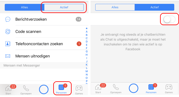 Wat betekent actief zijn in messenger